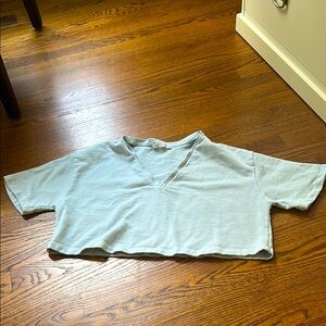 🌿Zara Light Blue Textured Top🌿